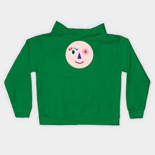 rainbow flower smiling face happy colorful humour kids fashion Kids Hoodie